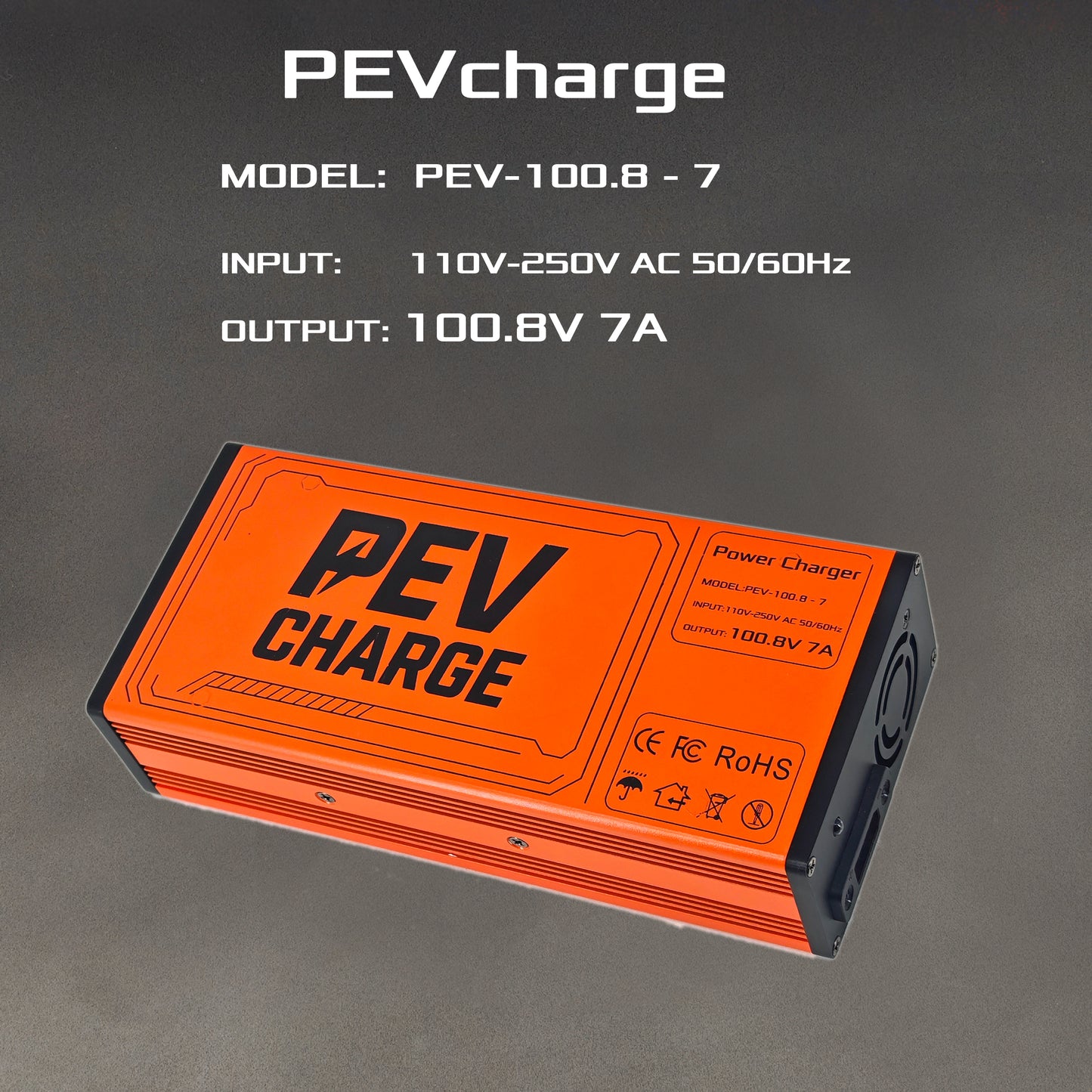 PEVcharge 100.8v 7a fast charger